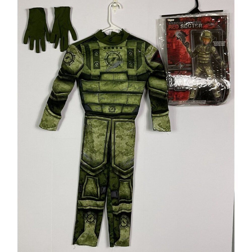 Operation Rapid Strike Red Sector Foot Soldier Classic Muscle Boys Costume Small